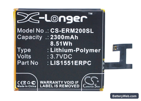 Sony Ericsson Xperia M2 Replacement Battery, 3.7V, 2300mAh, Li-Polymer 5