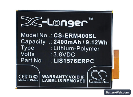 Sony Ericsson Xperia M4 Replacement Battery, 3.8V, 2400mAh, Li-Polymer 1