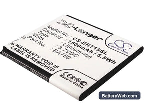 Sony Ericsson Xperia Arc Replacement Battery, 3.7V, 1500mAh, Li-ion 1