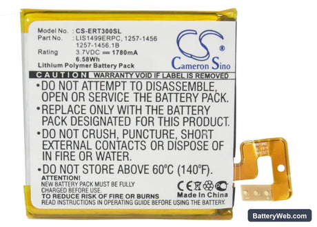 Sony Ericsson Xperia T LT30p Replacement Battery, 3.7V, 1780mAh, Li-Polymer 5