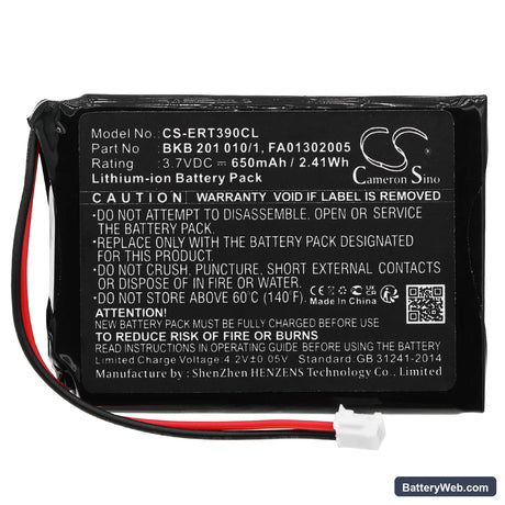 Swyx D210 Replacement Battery, 3.7V, 650mAh, Li-ion 3
