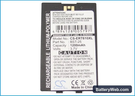 Sony Ericsson T610 Replacement Battery, 3.7V, 1200mAh, Li-Polymer 5