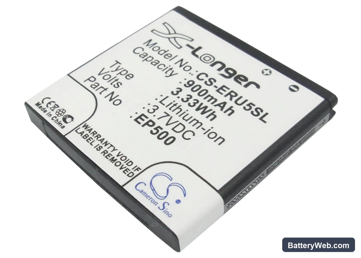Sony Ericsson U5 Replacement Battery, 3.7V, 900mAh, Li-ion 1