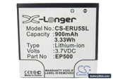 Sony Ericsson U5 Replacement Battery, 3.7V, 900mAh, Li-ion 5