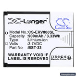 Vodafone Replacement Battery, 3.7V, 900mAh, Li-ion 3