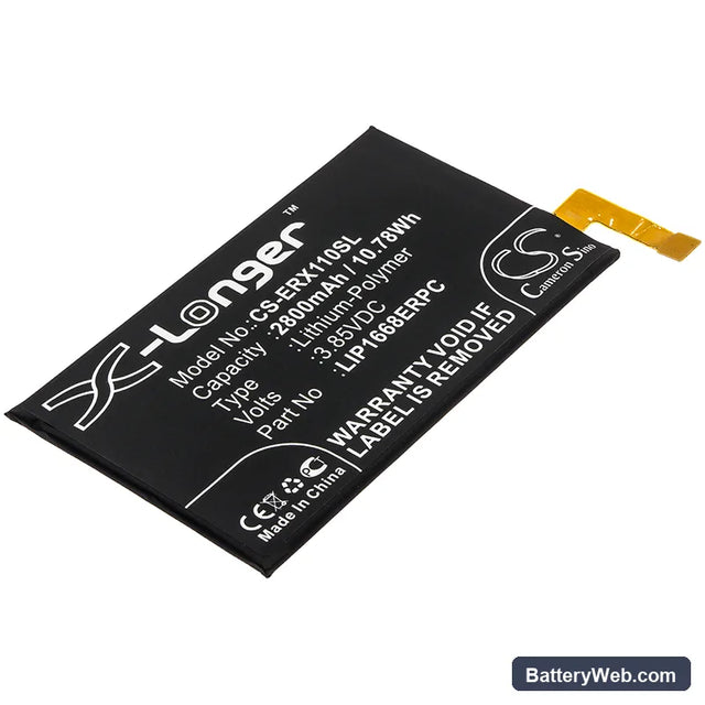 Sony Xperia 10 Replacement Battery, 3.85V, 2800mAh, Li-Polymer 1