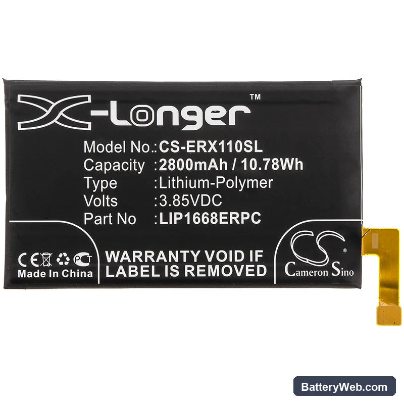 Sony Xperia 10 Replacement Battery, 3.85V, 2800mAh, Li-Polymer 3