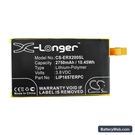 Sony Xperia XZ2 Compact Replacement Battery, 3.8V, 2750mAh, Li-Polymer 3