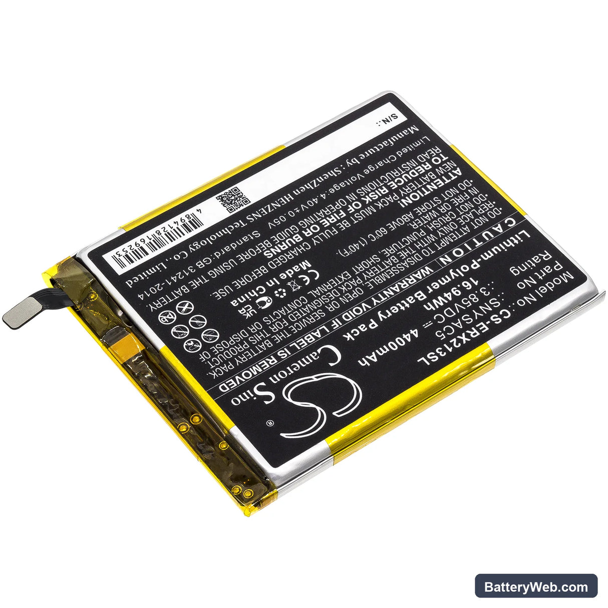 Sony Xperia 10 III 5G Replacement Battery, 3.85V, 4400mAh, Li-Polymer 2