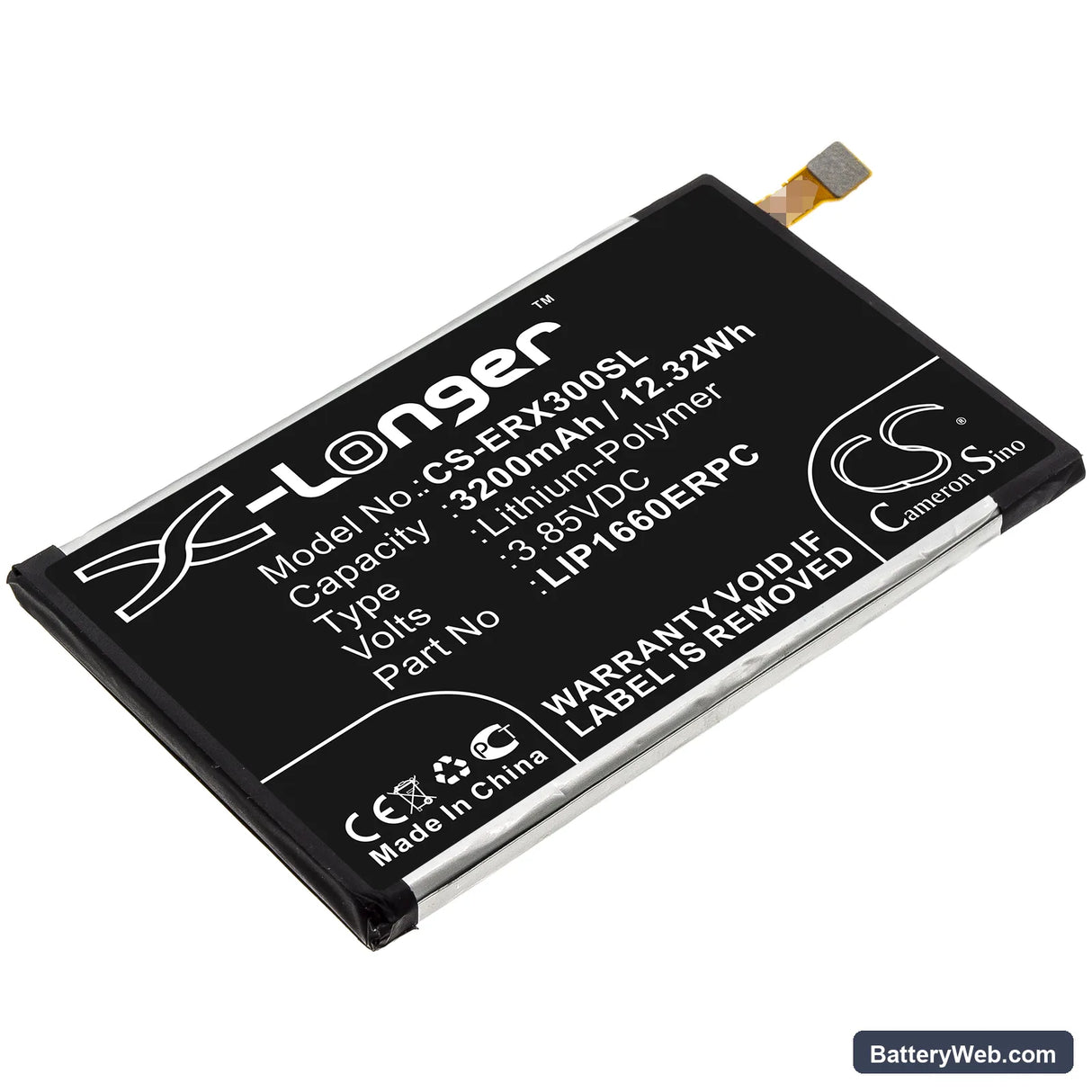 Sony Xperia XZ3 Replacement Battery, 3.85V, 3200mAh, Li-Polymer 1