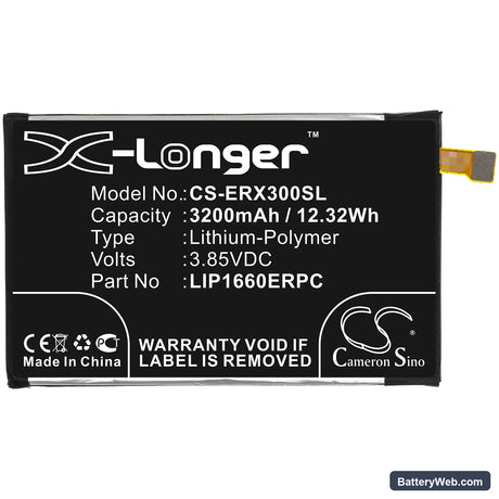 Sony Xperia XZ3 Replacement Battery, 3.85V, 3200mAh, Li-Polymer 3