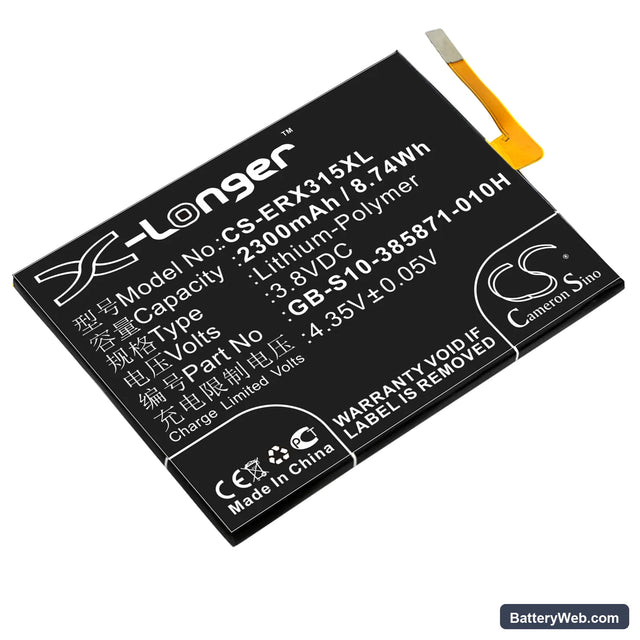 Sony Ericsson Xperia XA Replacement Battery, 3.8V, 2300mAh, Li-Polymer 1