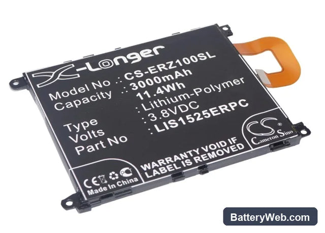 Sony Ericsson Xperia Z1 Replacement Battery, 3.8V, 3000mAh, Li-Polymer 1