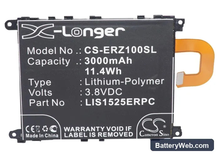 Sony Ericsson Xperia Z1 Replacement Battery, 3.8V, 3000mAh, Li-Polymer 5