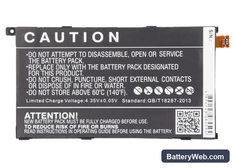 Sony Ericsson Xperia Z1 Mini Replacement Battery, 3.8V, 2300mAh, Li-Polymer 6