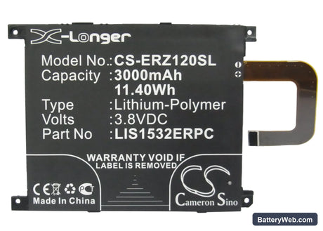 Sony Ericsson Xperia Z1 4G Replacement Battery, 3.8V, 3000mAh, Li-Polymer 5