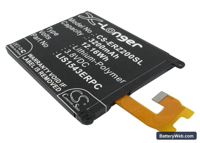 Sony Ericsson Xperia Z2 Replacement Battery, 3.8V, 3200mAh, Li-Polymer 1