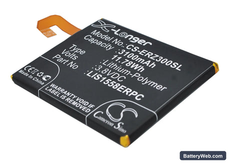 Sony Ericsson Xperia Z3 Replacement Battery, 3.8V, 3100mAh, Li-Polymer 1