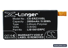 Sony Ericsson Xperia Z3 Mini Replacement Battery, 3.8V, 2600mAh, Li-Polymer 1