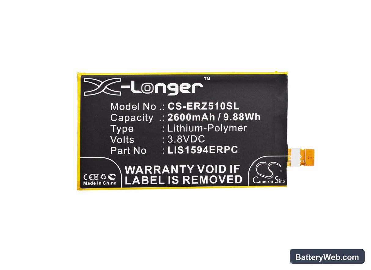 Sony Xperia Z5 Compact Replacement Battery, 3.8V, 2600mAh, Li-Polymer 5