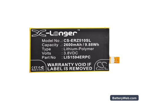 Sony Xperia Z5 Compact Replacement Battery, 3.8V, 2600mAh, Li-Polymer 5
