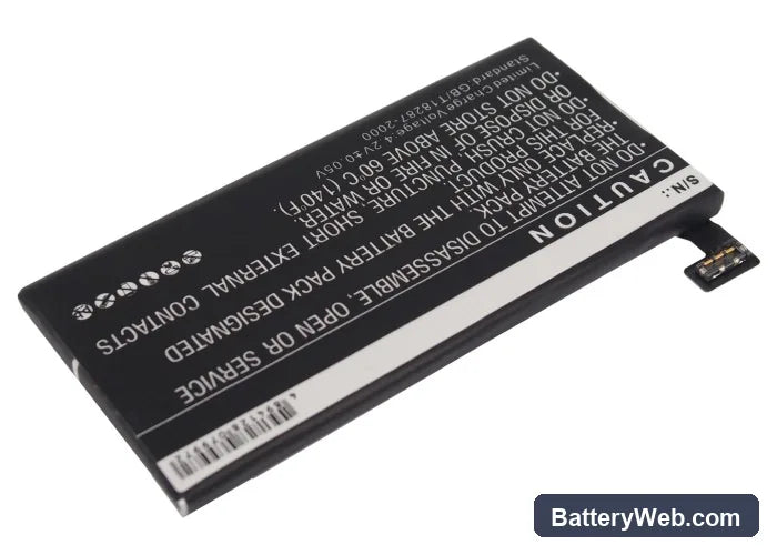 Sony Xperia ST27 Replacement Battery, 3.7V, 1250mAh, Li-Polymer 3