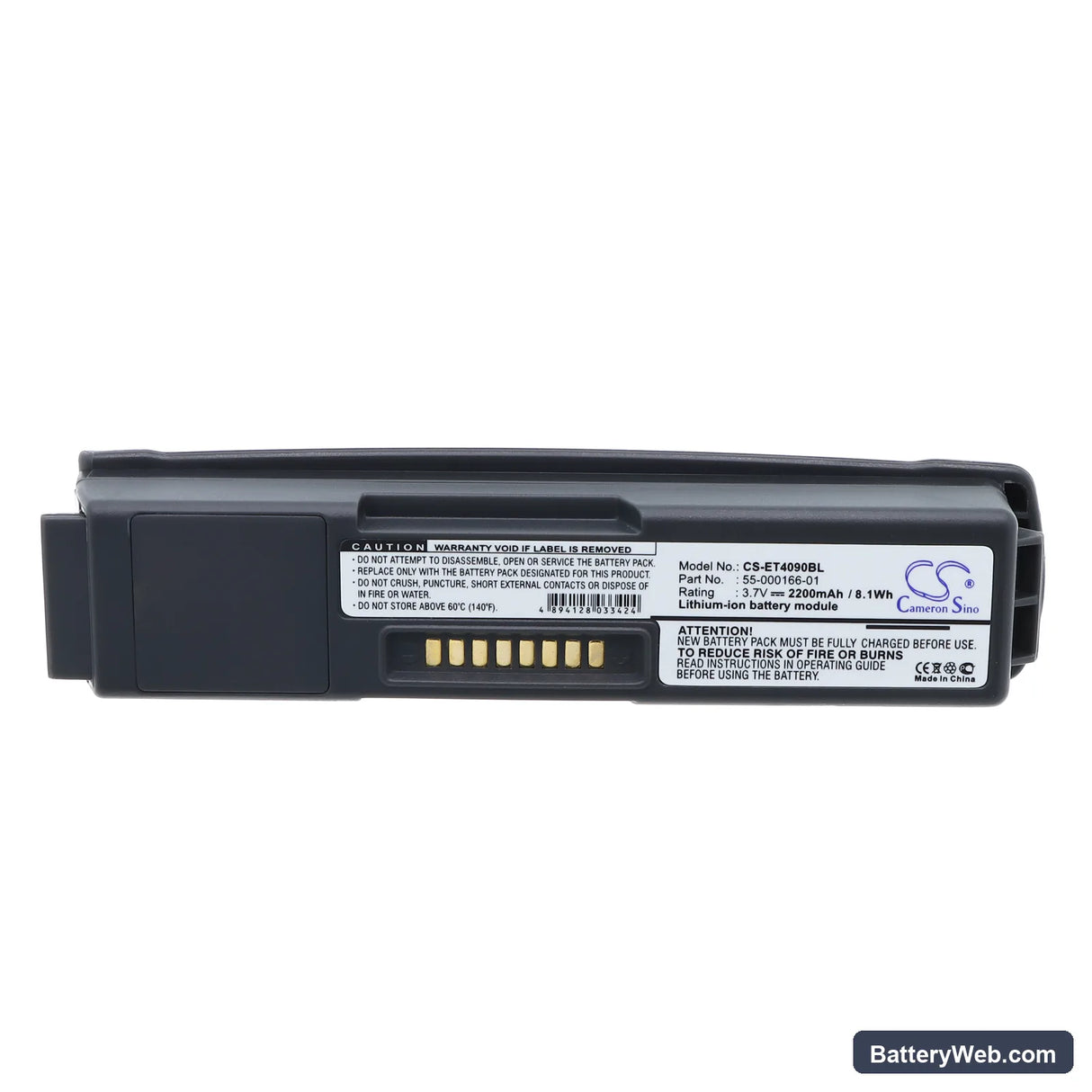 Symbol WT4000 Replacement Battery, 3.7V, 2200mAh, Li-ion 5