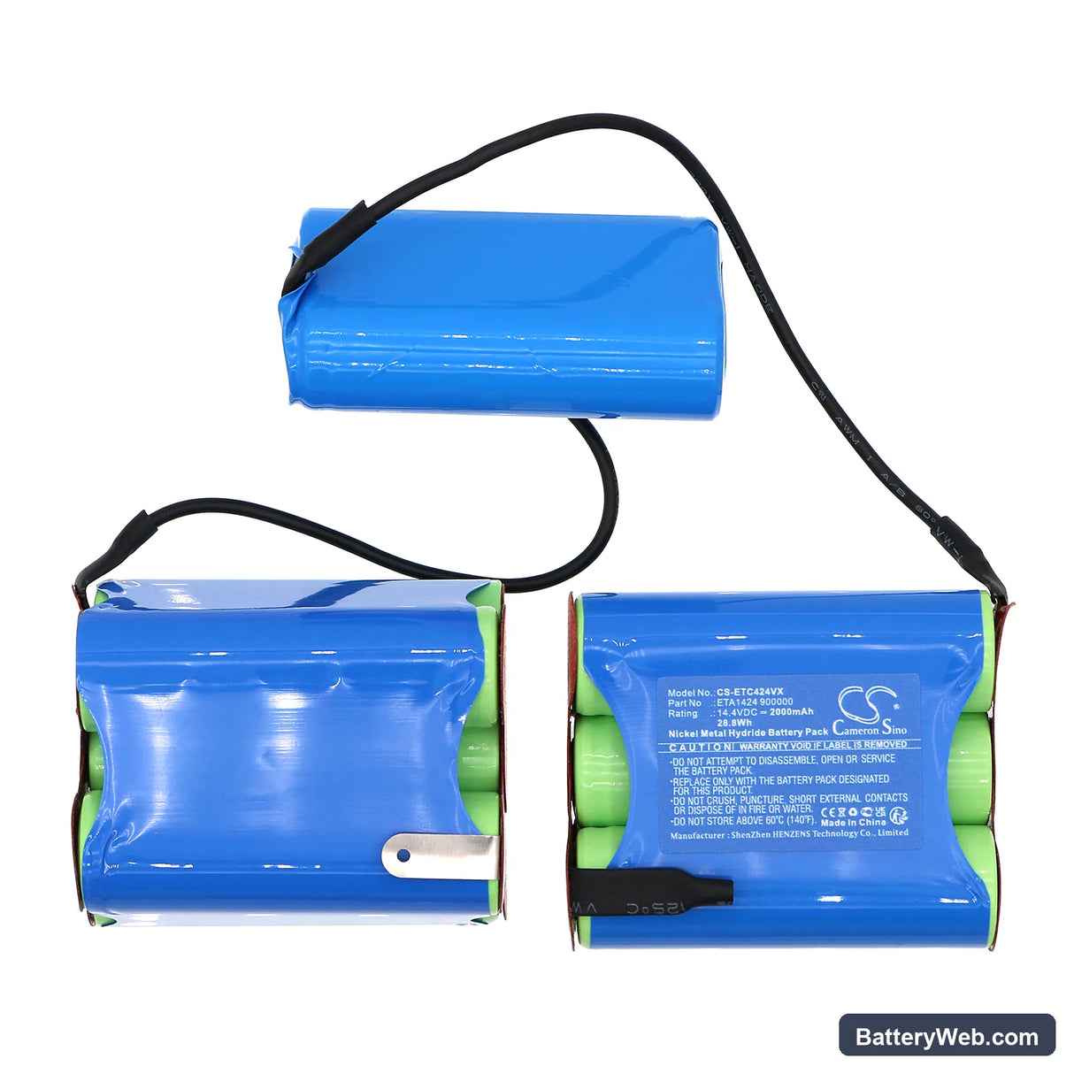 ETA 1424 Carsha Replacement Battery, 14.4V, 2000mAh, Ni-MH 3