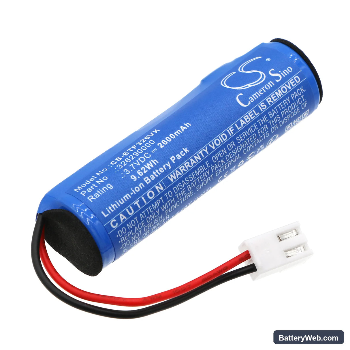 ETA 3262 Finestro Replacement Battery, 3.7V, 2600mAh, Li-ion 1