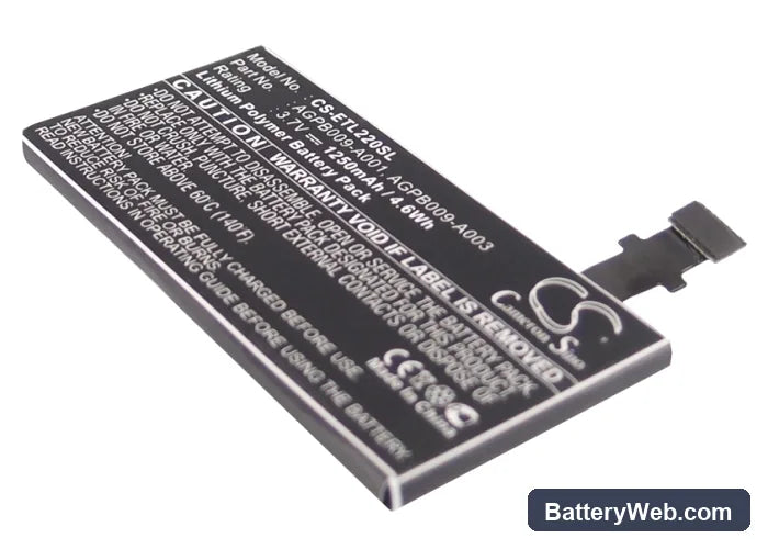 Sony Ericsson Xperia P Replacement Battery, 3.7V, 1250mAh, Li-ion 1