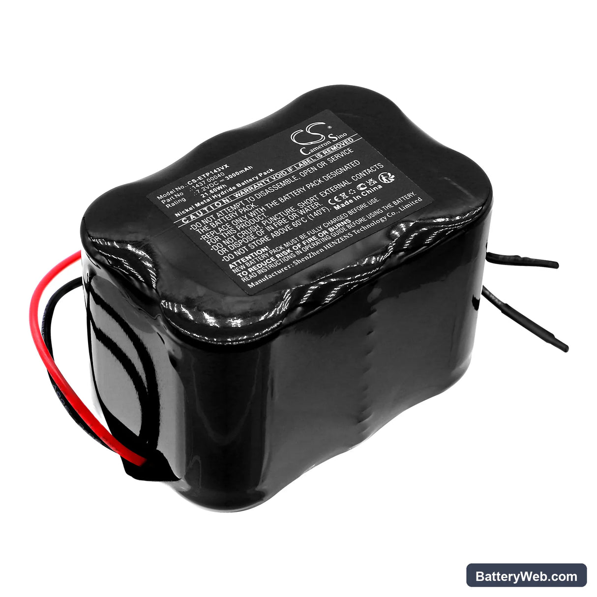 ETA 1437 Ponto Replacement Battery, 7.2V, 3000mAh, Ni-MH 1