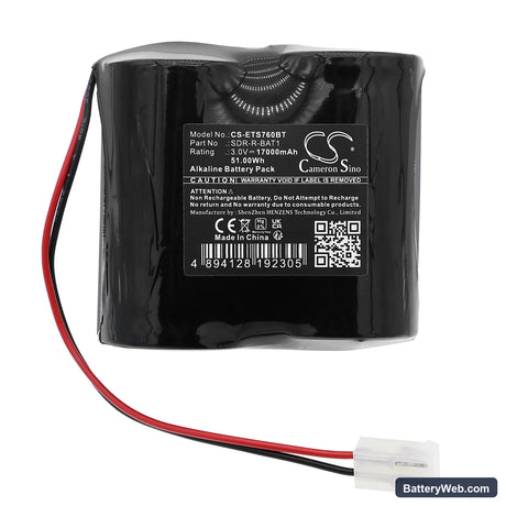 Eaton Scantronic 760SB Replacement Battery, 3V, 17000mAh, Alkaline 3