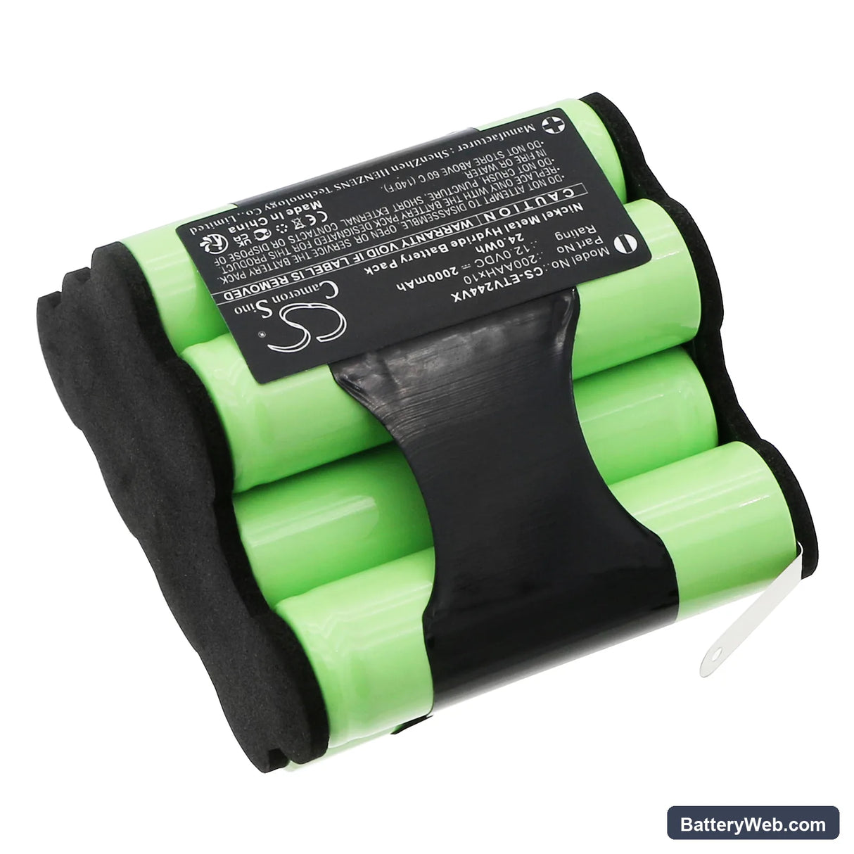 ETA 2442 Verto Replacement Battery, 12V, 2000mAh, Ni-MH 2