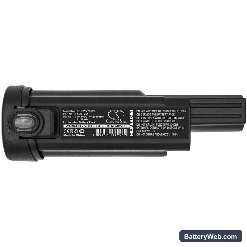 Shark WV251 Replacement Battery, 10.8V, 2000mAh, Li-ion 5