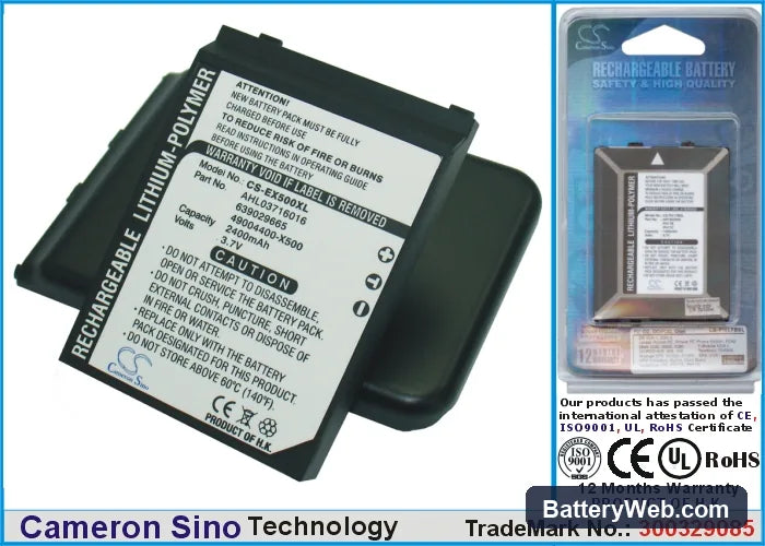 Pharos PTL600 Replacement Battery, 3.7V, 2400mAh, Li-Polymer 1