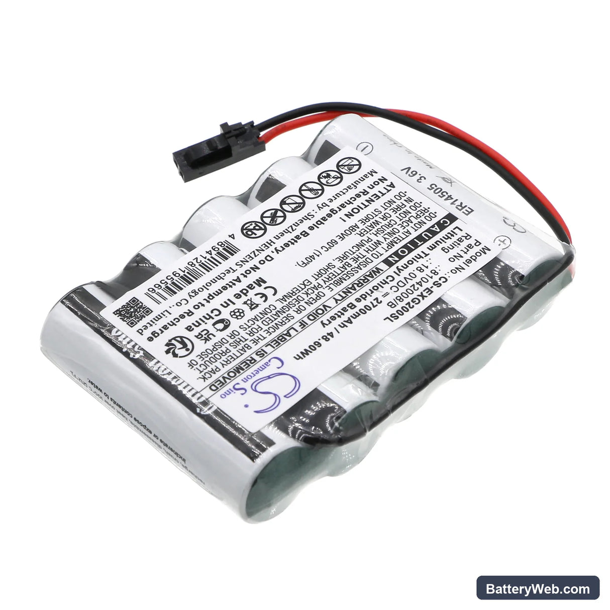 Exogen 2000+ Bone Healing System Replacement Battery, 18V, 2700mAh, Li-SOCl2 2