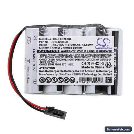 Exogen 2000+ Bone Healing System Replacement Battery, 18V, 2700mAh, Li-SOCl2 3