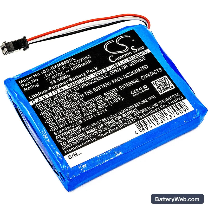 Extech MS6000 Replacement Battery, 7.4V, 4500mAh, Li-Polymer 1