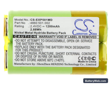 Eppendorf Research Pro Replacement Battery, 2.4V, 1200mAh, Ni-MH 5