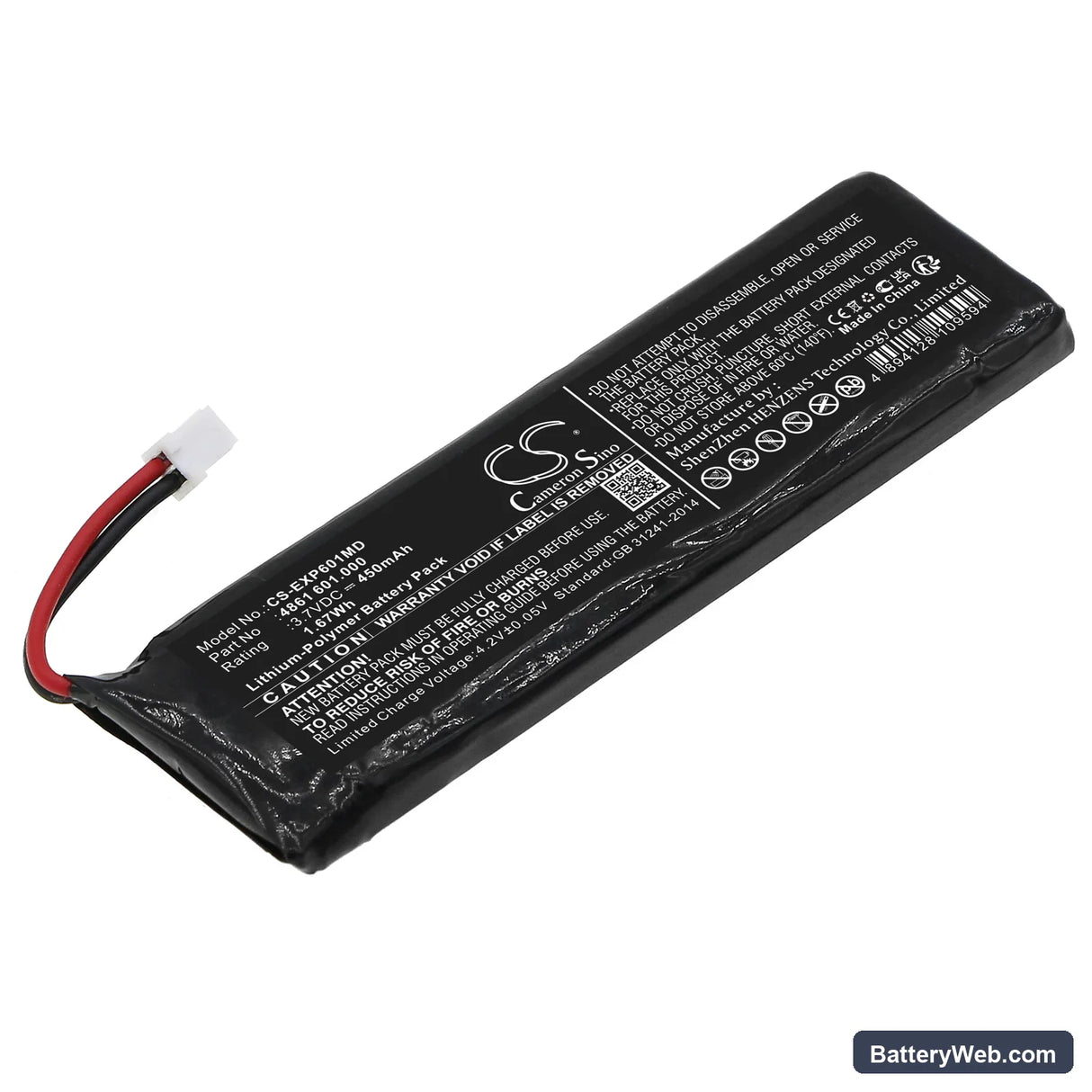Eppendorf Xplorer Replacement Battery, 3.7V, 450mAh, Li-Polymer 1