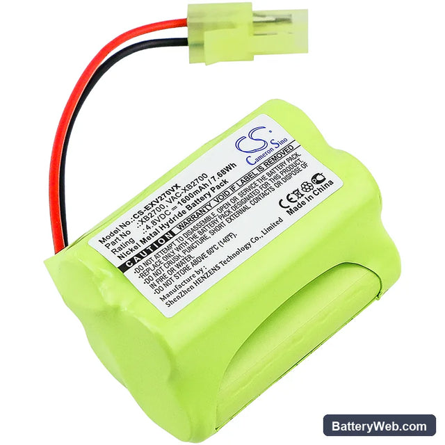 Euro Pro XB2700 Replacement Battery, 4.8V, 1600mAh, Ni-MH 1