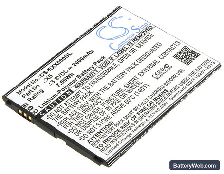 Explay X5 Replacement Battery, 3.8V, 2000mAh, Li-Polymer 1