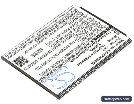 Explay X5 Replacement Battery, 3.8V, 2000mAh, Li-Polymer 2