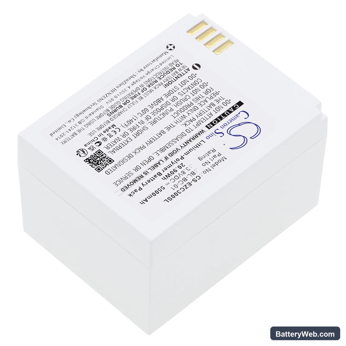 Ezviz C3A Replacement Battery, 3.8V, 5500mAh, Li-Polymer 2