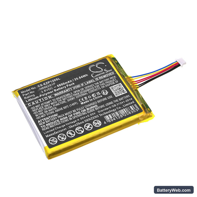 Ezviz DP1S Replacement Battery, 3.8V, 6800mAh, Li-Polymer 1