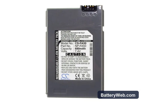 Sony DCR-PC55S Replacement Battery, 7.4V, 680mAh, Li-ion 5