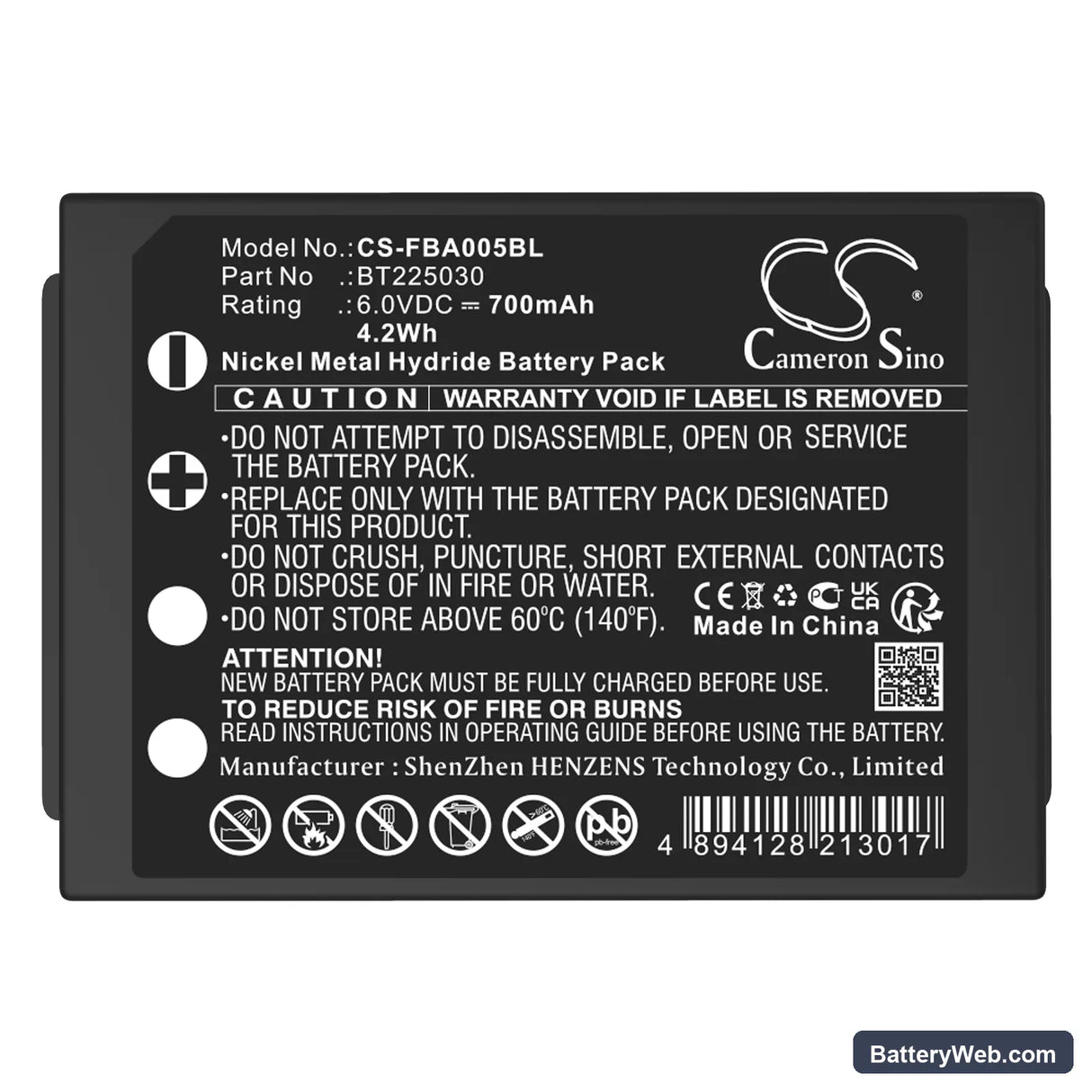 HBC Funkfernsteuerung Tele Teach TTB 05 Replacement Battery, 6V, 700mAh, Ni-MH 5
