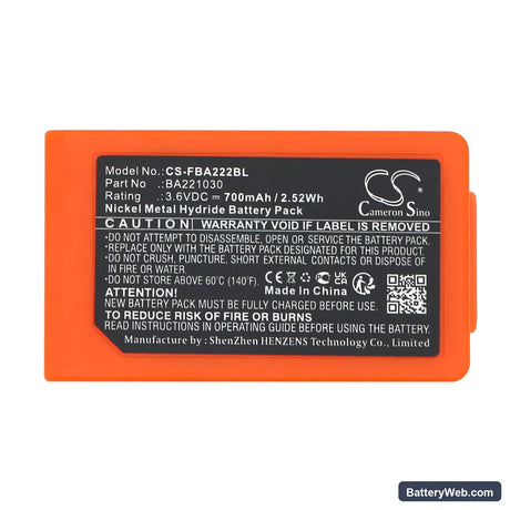 HBC Patrol S Replacement Battery, 3.6V, 700mAh, Ni-MH 5