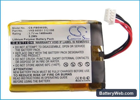 Fitage Katharina das Grobe Replacement Battery, 3.7V, 1400mAh, Li-Polymer 7