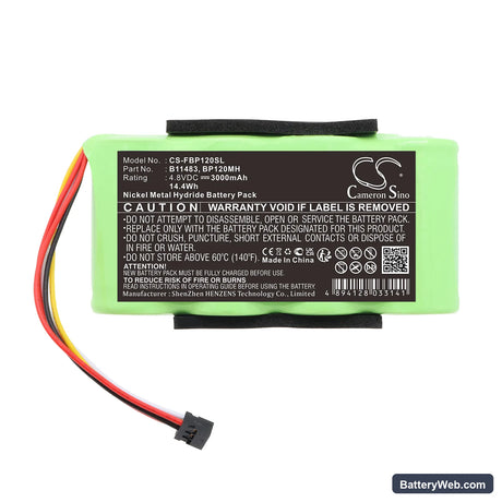 Fluke Scopemeter 120 Replacement Battery, 4.8V, 3000mAh, Ni-MH 3